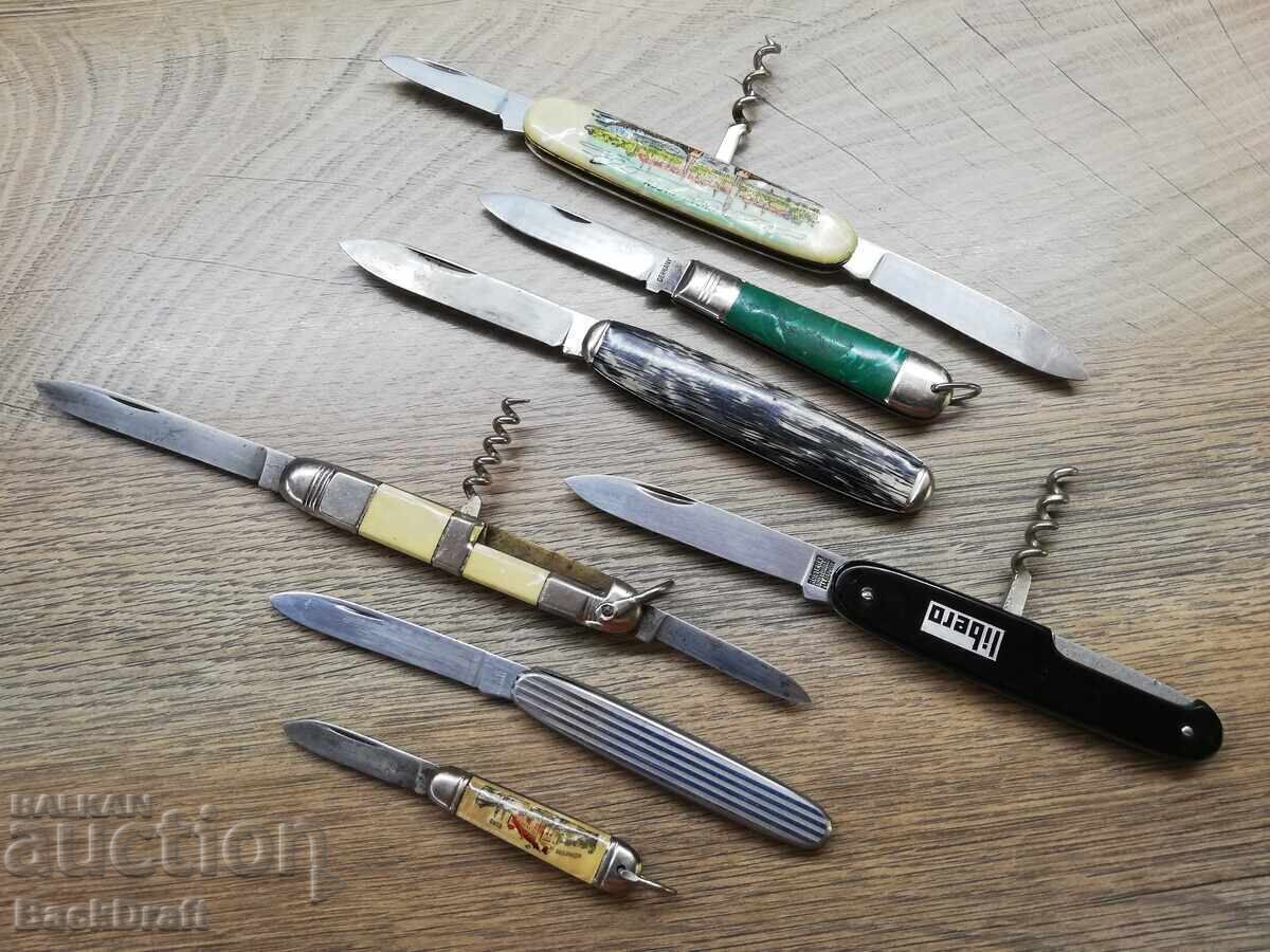 Лот Стари Немски сгъваеми джобни ножчета,нож,острие,ножки Лот Стари Немски сгъваеми джобни ножчета,нож,острие,ножки