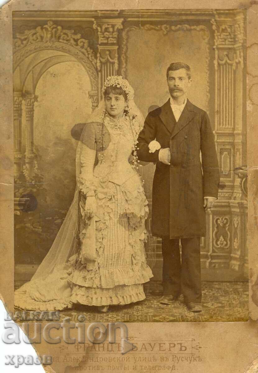 СТАРА ФОТОГРАФИЯ - КАРТОН - Ф.БАУЕР – РУСЕ, ШУМЕН - 0617