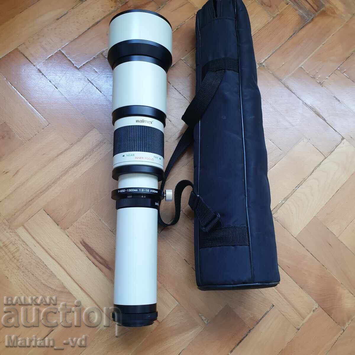 Teleobiectiv Walimex 650 până la 1300 mm