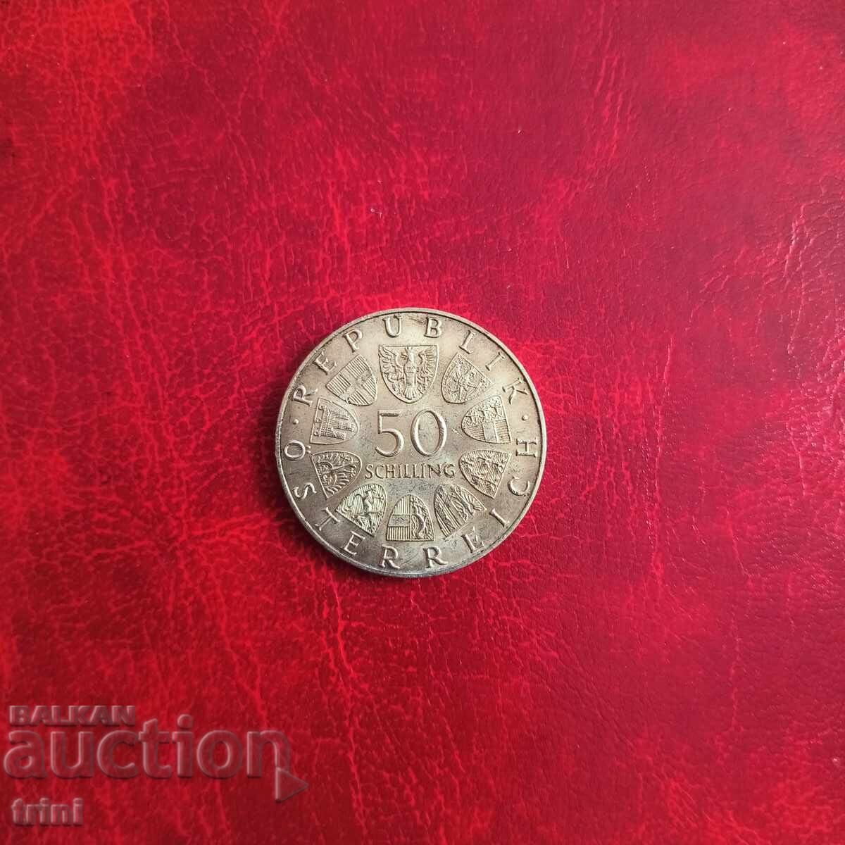 Austria 50 Schillings 1969 450 g. Maximilian I (1459-1519) Austria 50 Schillings 1969 450 g. Maximilian I (1459-1519)