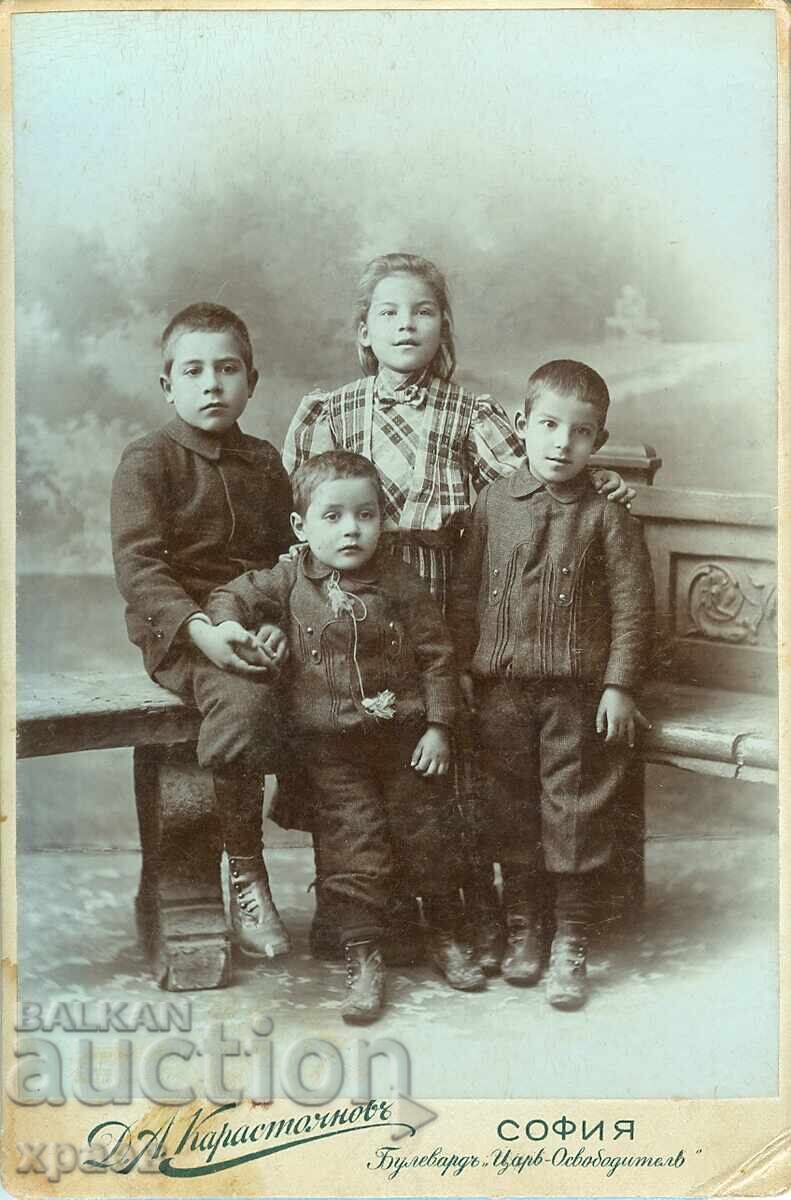 СТАРА ФОТОГРАФИЯ - КАРТОН - Д. КАРАСТОЯНОВ – СОФИЯ - 1149