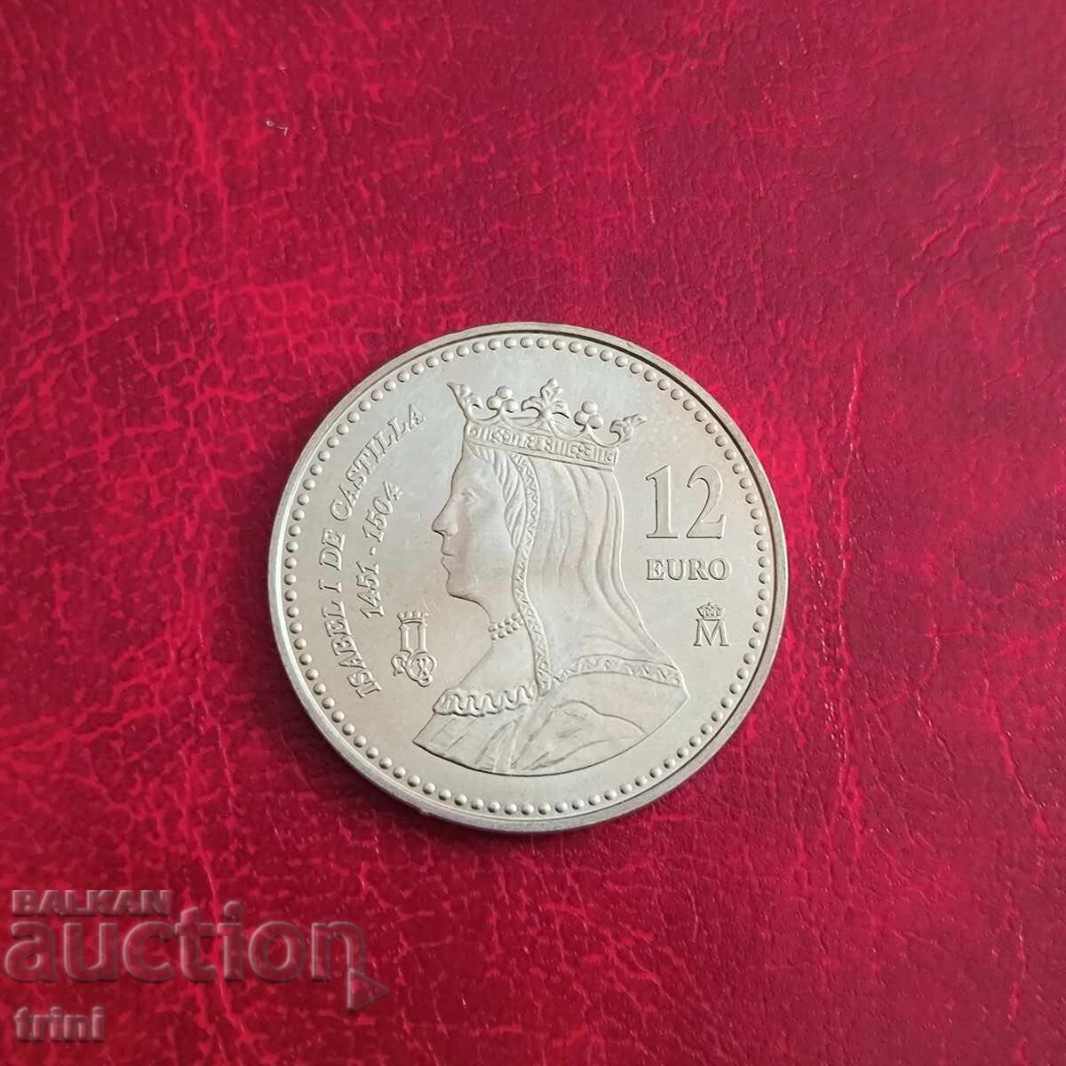 Spain 12 Euro 2004 500 g. from the death of Isabella I of Castile Spain 12 Euro 2004 500 g. from the death of Isabella I of Castile