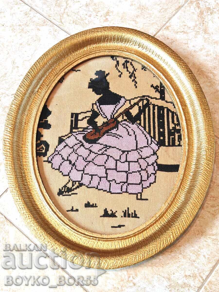 Μεγάλο Παλιό Γκομπλέν σε Ελλειψοειδές Πλαίσιο