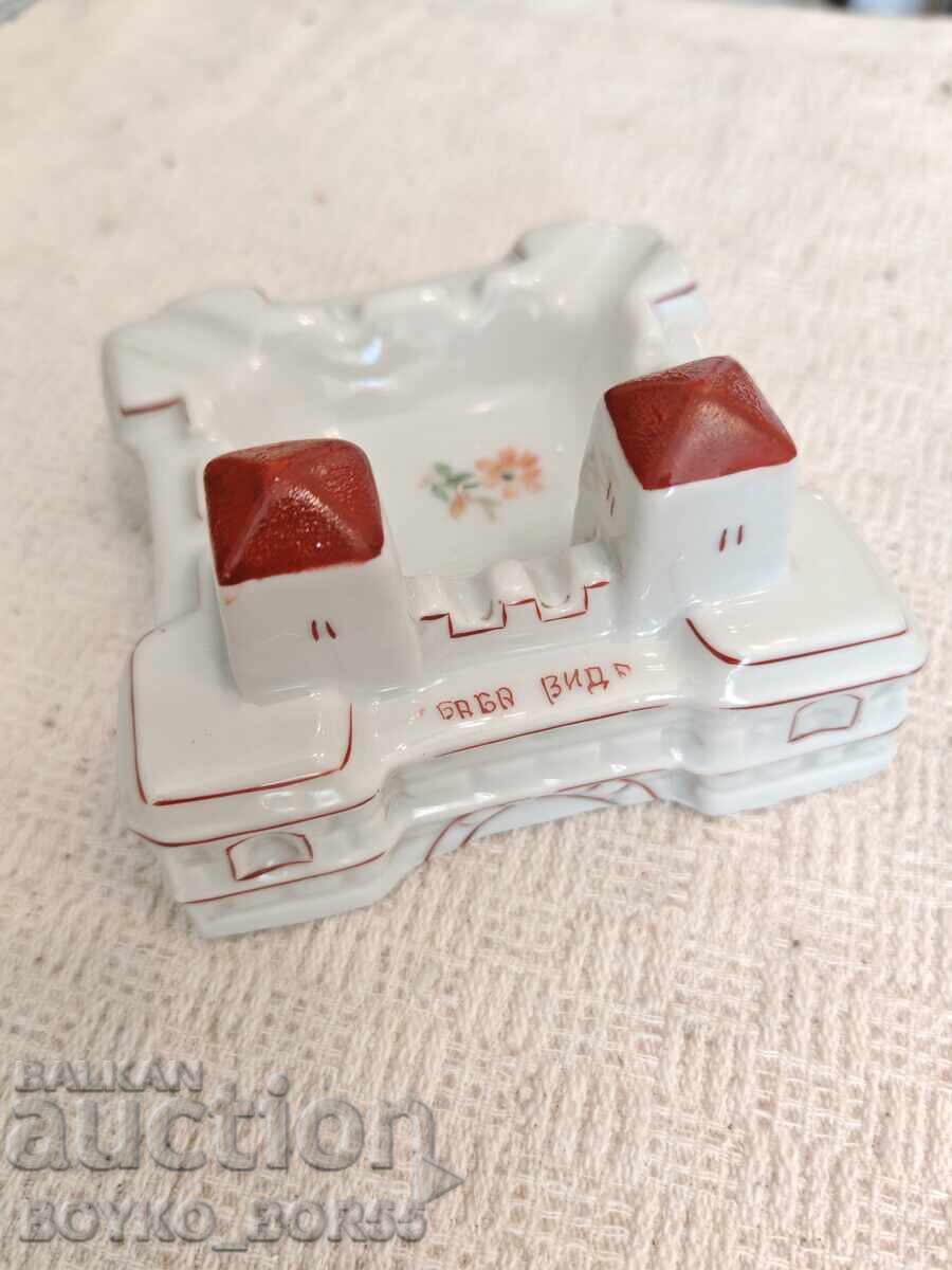 Αυθεντικό Παλιό Πορσελάνινο Σταχτοδοχείο Φρούριο Μπαμπα Βίντα