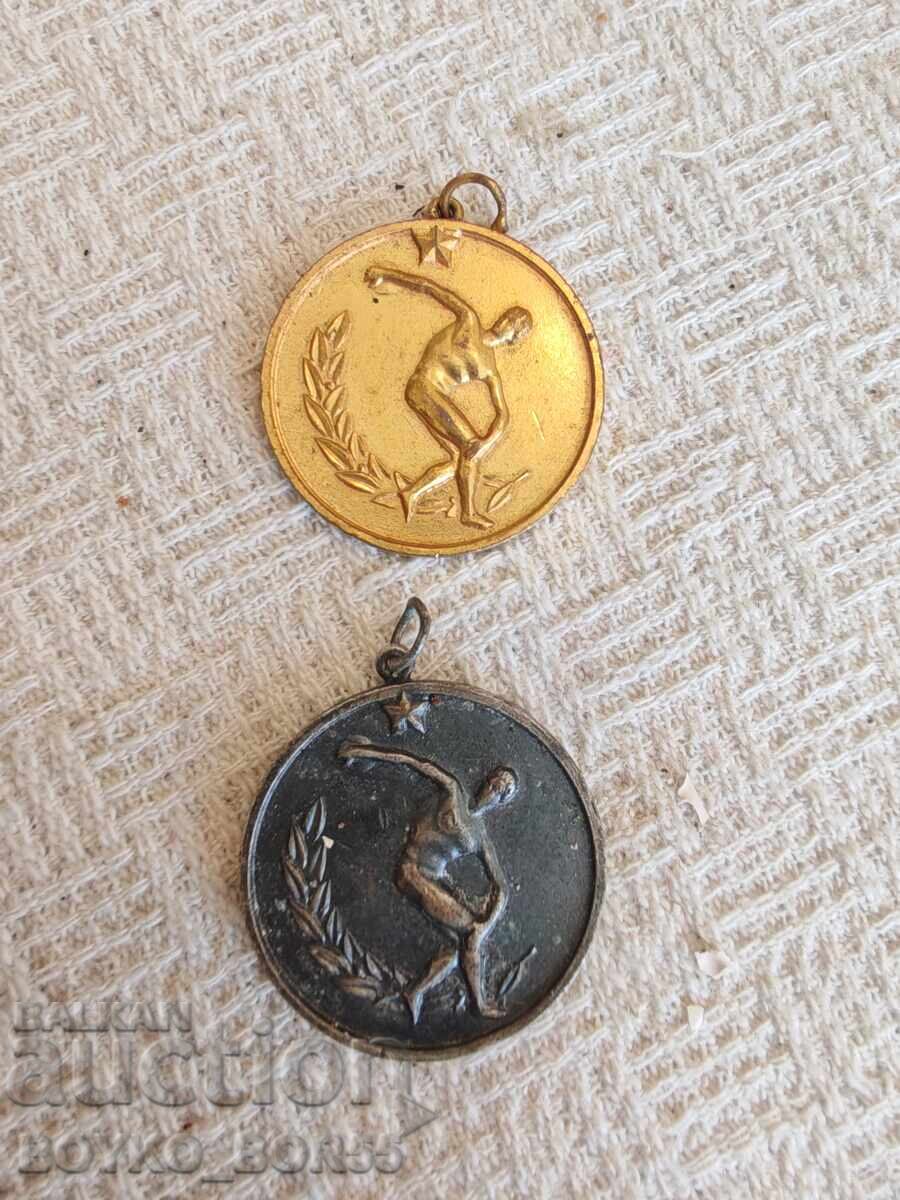 Два Редки Златен и Сребърен Български Медала Лека Атлетика Два Редки Златен и Сребърен Български Медала Лека Атлетика