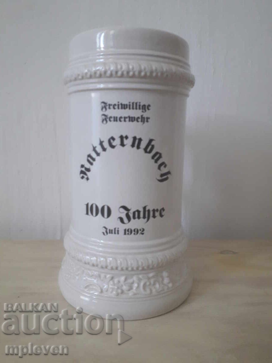 Porcelain commemorative beer mug