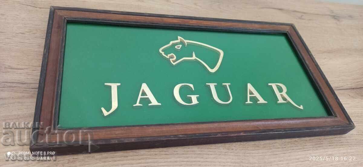 Licitație Veche reclamă de cabinet pentru marca auto Jaguar Licitație Veche reclamă de cabinet pentru marca auto Jaguar