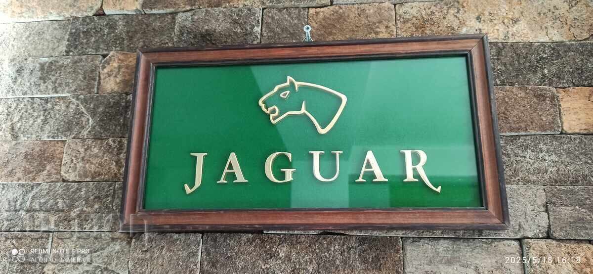 Veche reclamă de cabinet pentru marca auto Jaguar Veche reclamă de cabinet pentru marca auto Jaguar