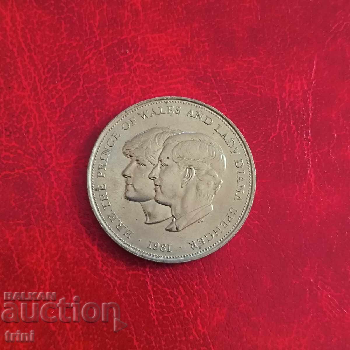 United Kingdom 25 Pence 1981 Charles and Diana Wedding United Kingdom 25 Pence 1981 Charles and Diana Wedding