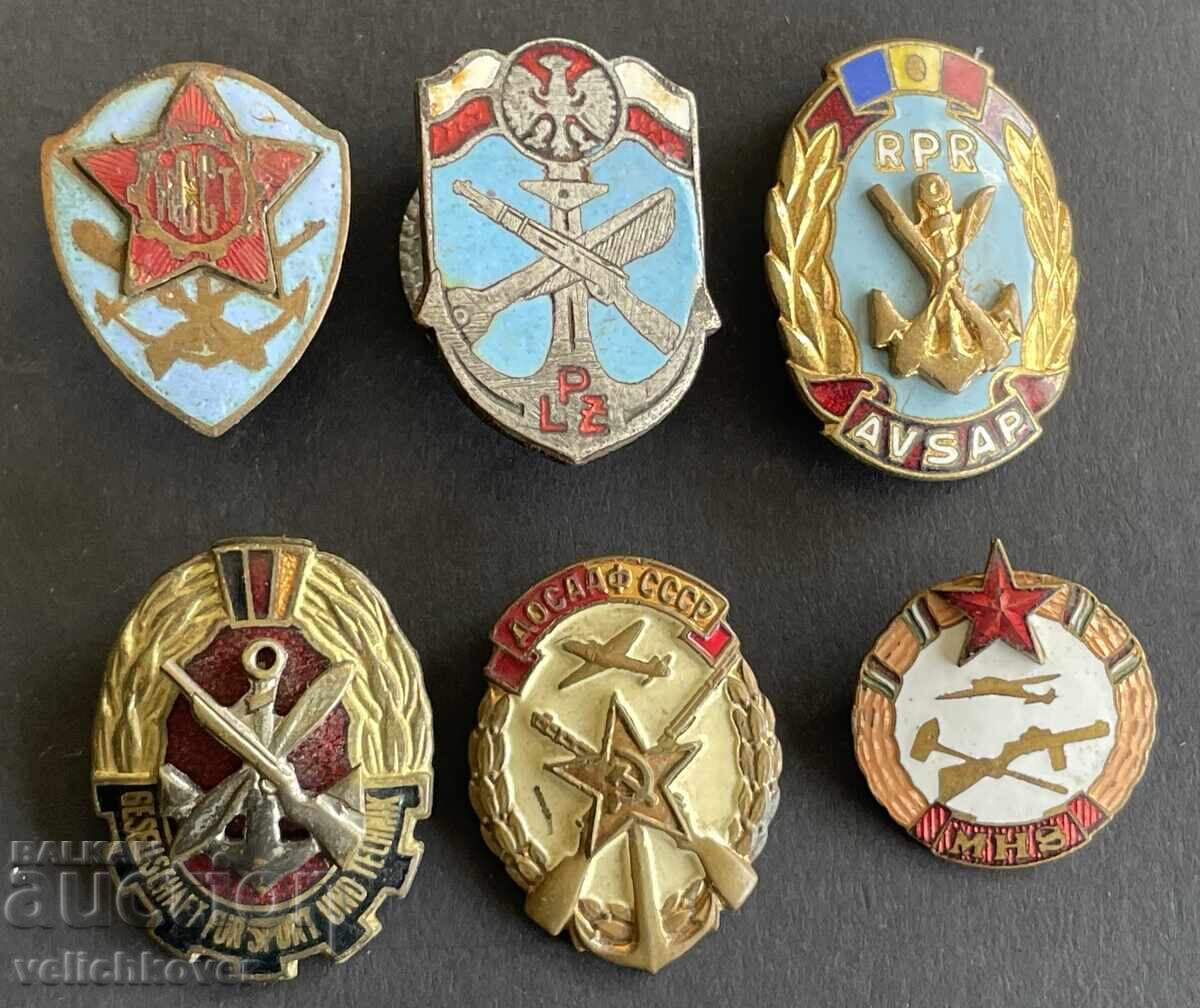 41115 DOSO 6 stamps from Socialist countries Bulgaria Poland