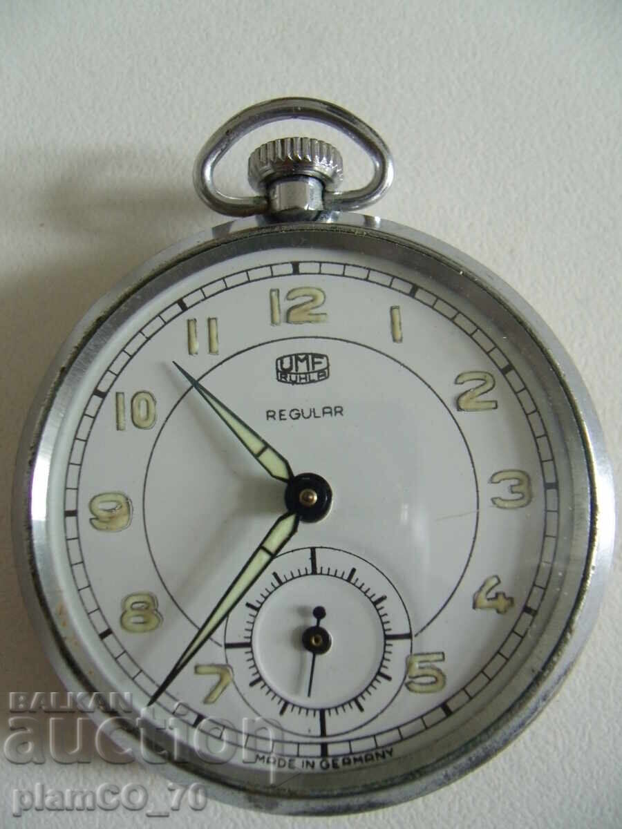 №*8055 παλιό τσεπητικό ρολόι - UMF RUHLA REGULAR με τιμή 80.00 BGN | € 40.90