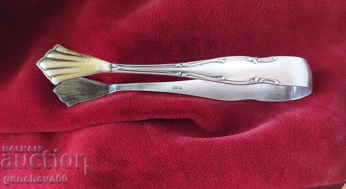 Clește antic din argint, aurit