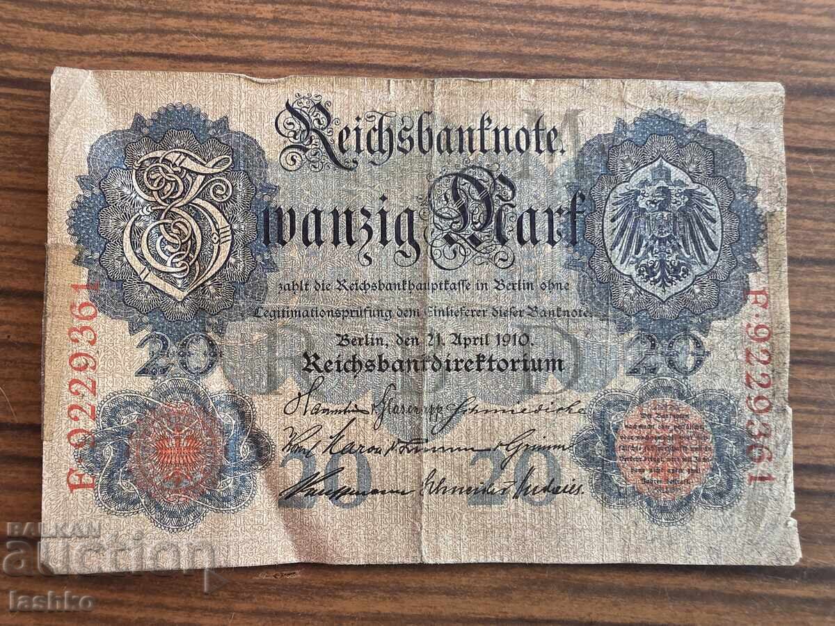 20 Mark 1910 20 Mark 1910