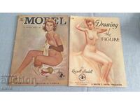 Două bucăți de manuale pentru artiști de la mijlocul secolului trecut