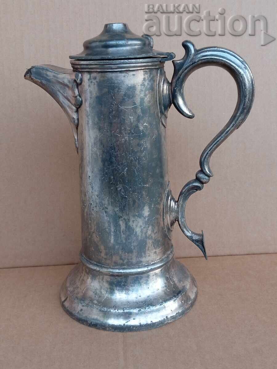 Δημοπρασία Ασημένια μεγάλη αντίκα κανάτα 19ου αιώνα