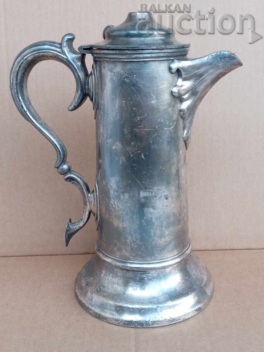 Ασημένια μεγάλη αντίκα κανάτα 19ου αιώνα