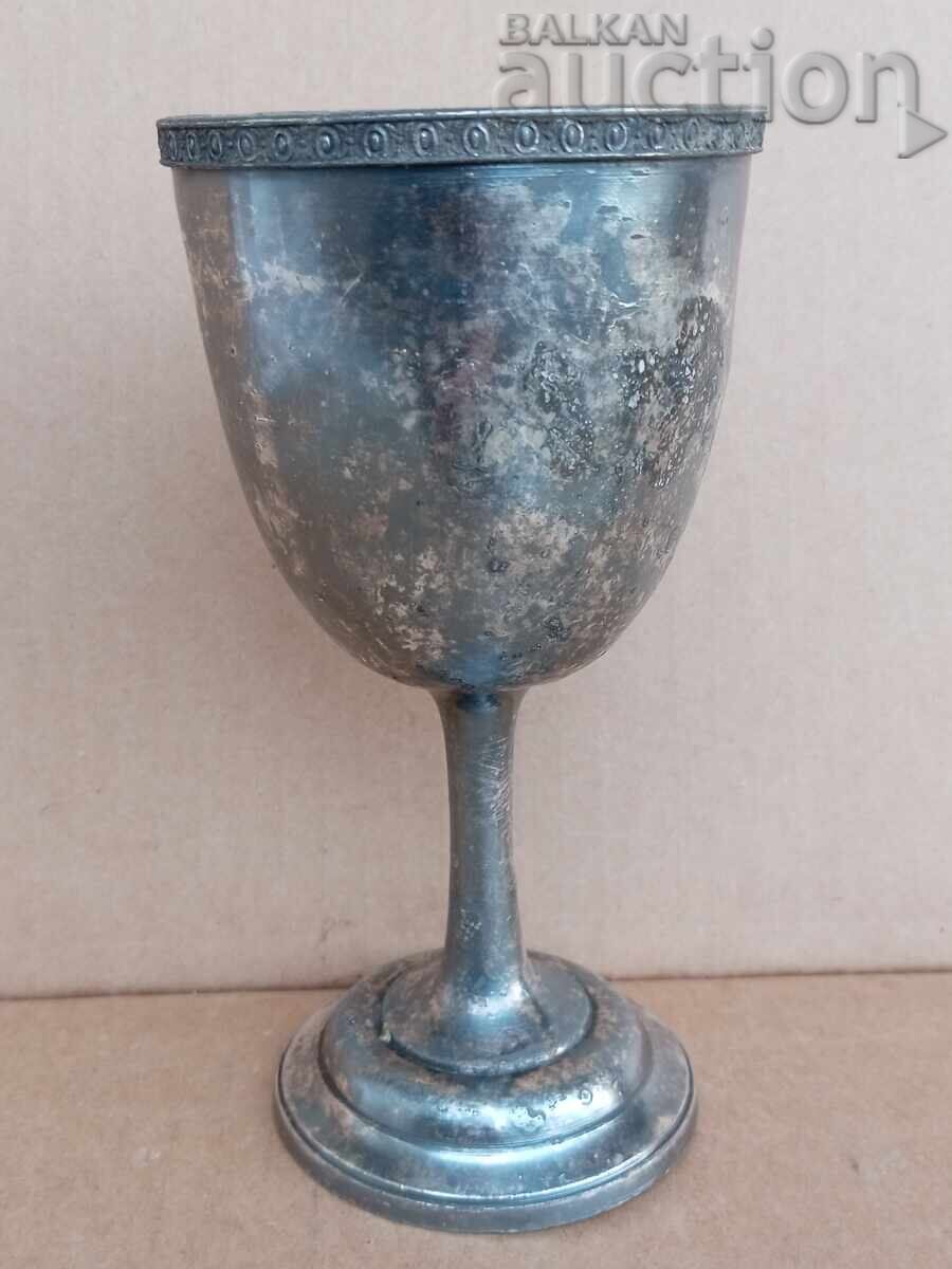 Παράδοση Ασημένιο φλιτζάνι αντίκα, ποτήρι, 19ος αιώνας