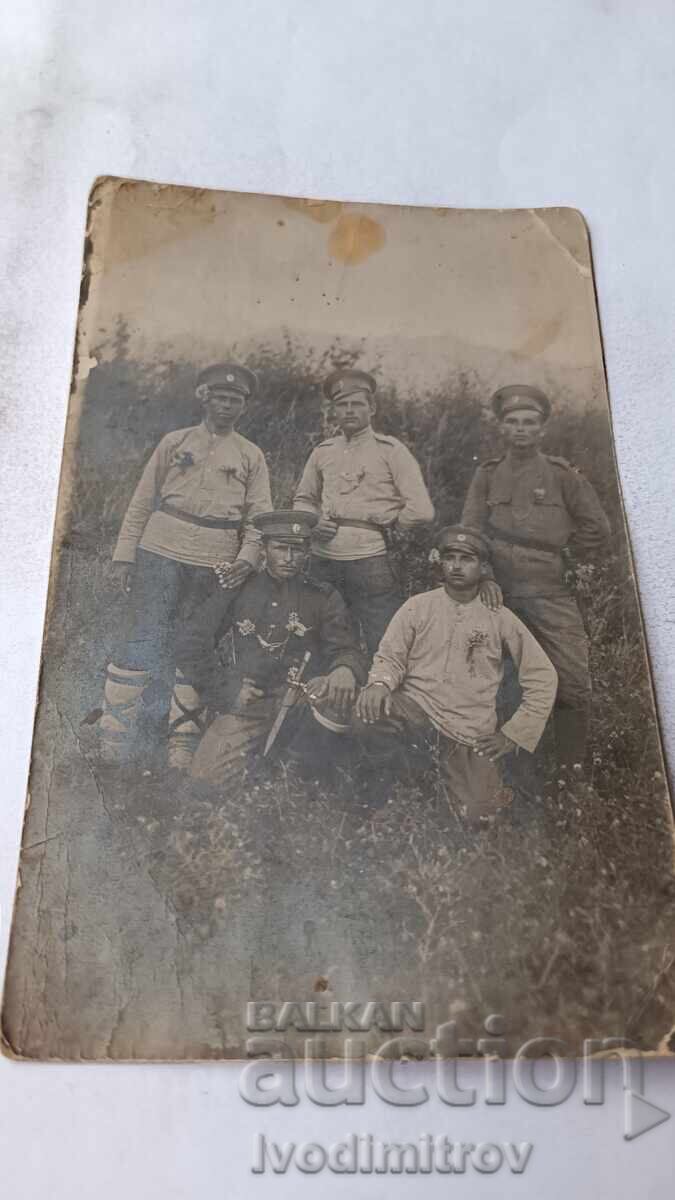 Photo of Officers and Soldiers at the Front 1917 WWI