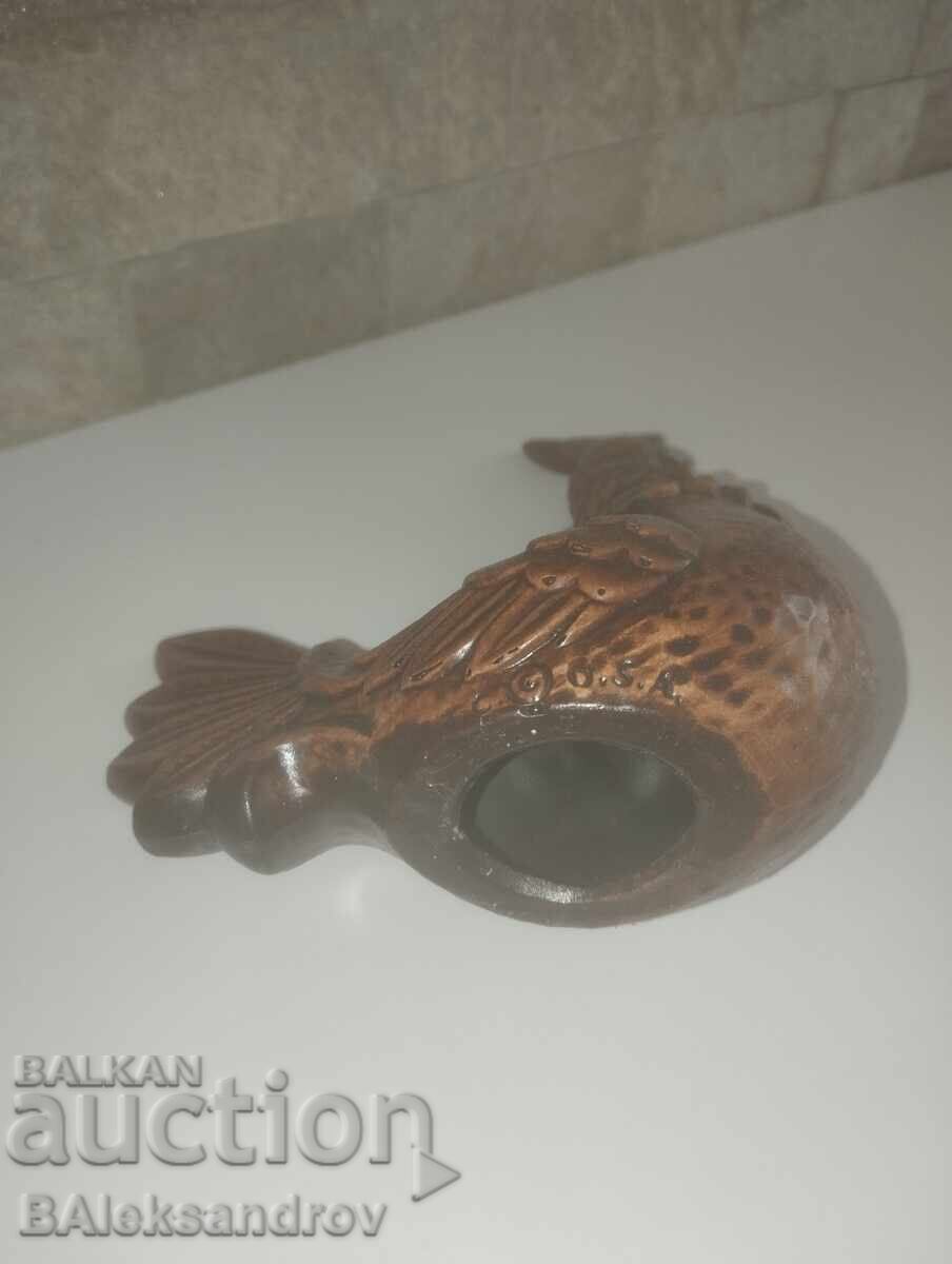 Κεραμικό πουλί, που μιμείται ξυλόγλυπτο - 5 Κεραμικό πουλί, που μιμείται ξυλόγλυπτο - 5