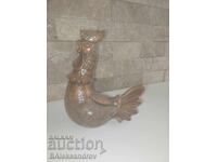 Pasăre ceramică, imitând sculptura în lemn