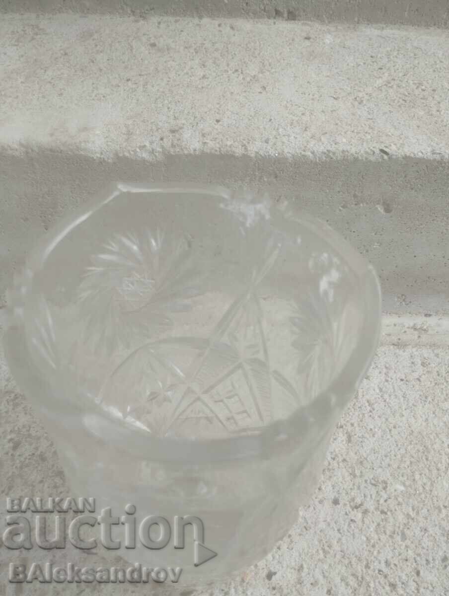 Large heavy crystal vase - 5