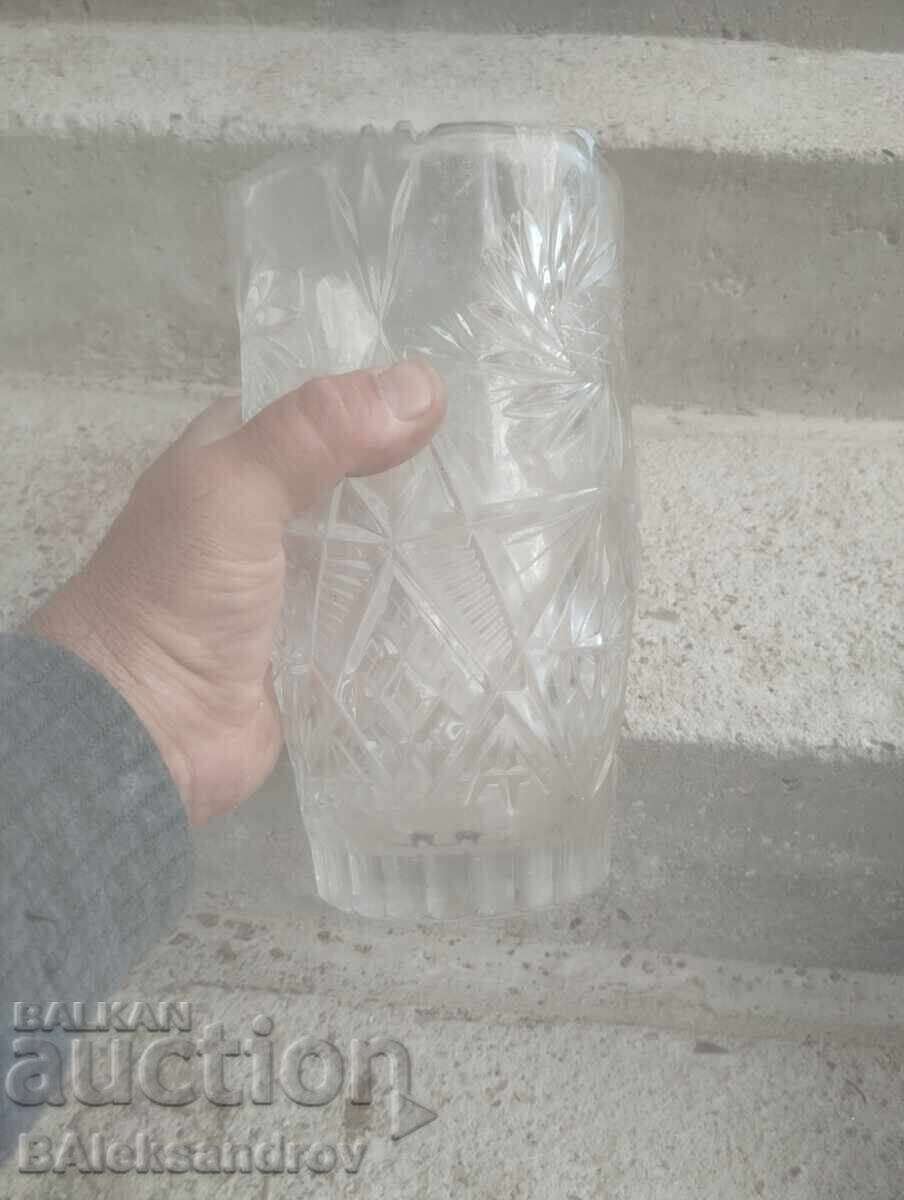 Vază mare, grea, din cristal - 6