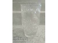 Large heavy crystal vase