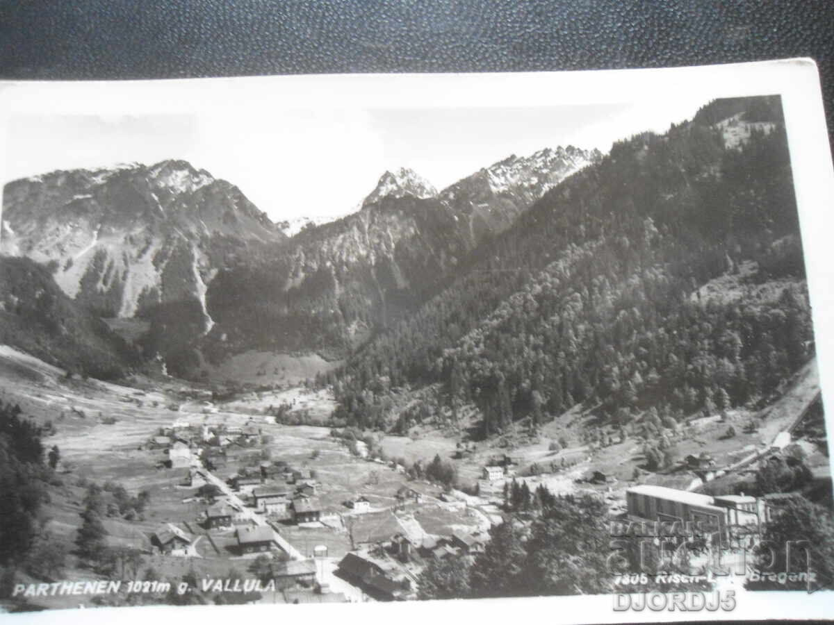 Old postcard, PARTHENEN 1021 m above sea level VALLULA, Ostmark
