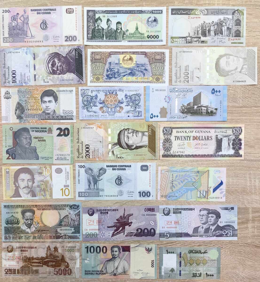 Collection of 103 UNC banknotes - no duplicates - 5 Collection of 103 UNC banknotes - no duplicates - 5