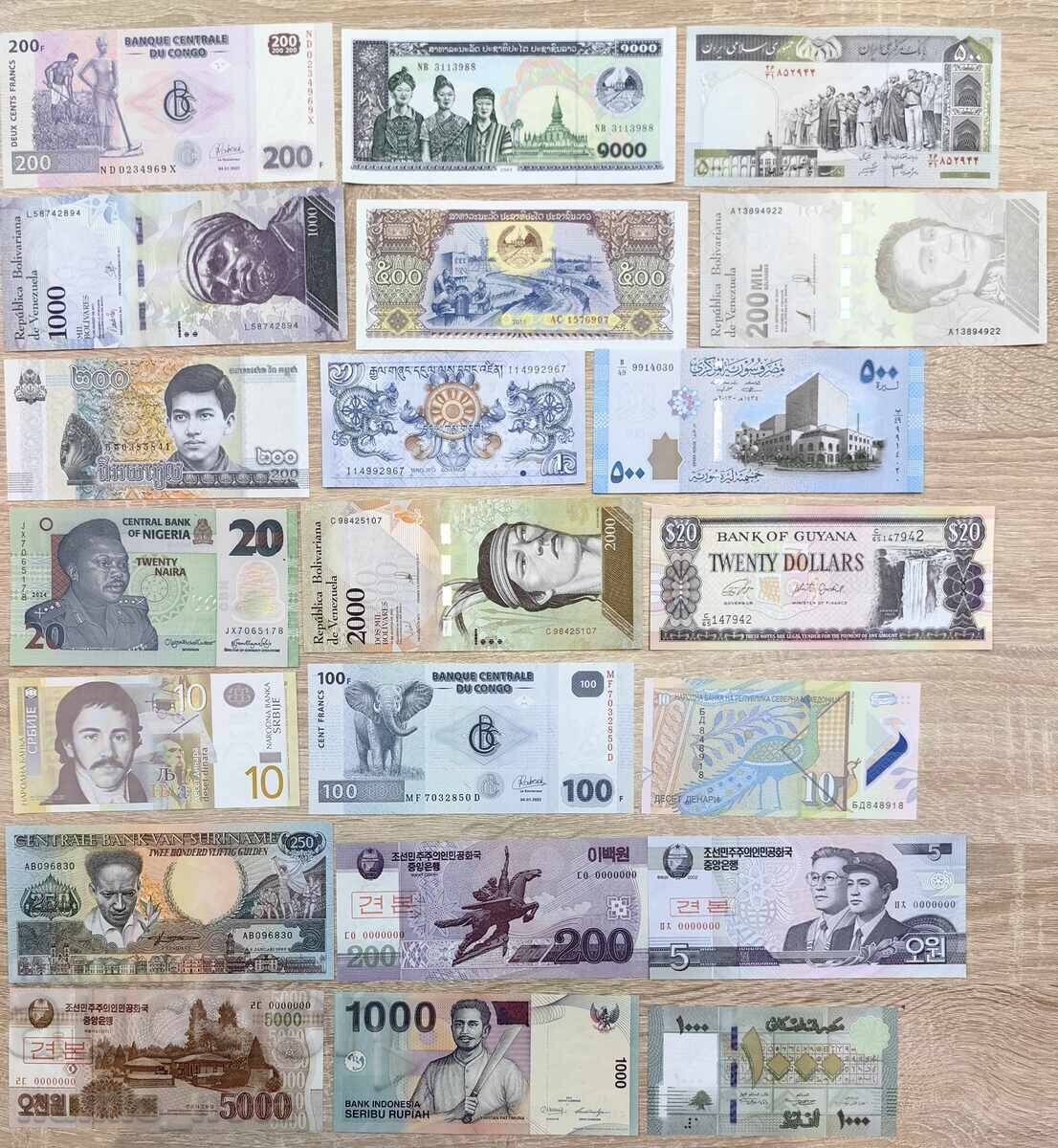 Colecție de 103 bancnote UNC - fără repetări - 5