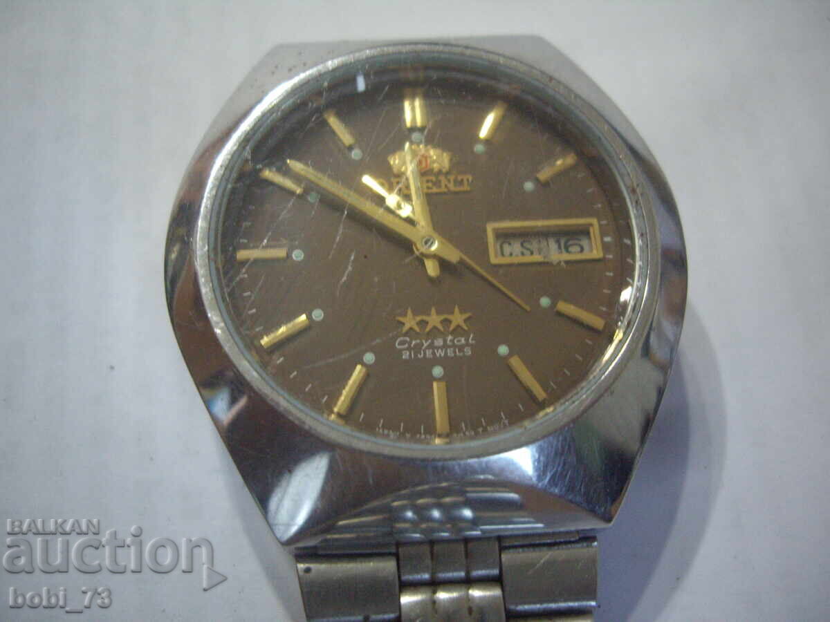 Μεταχειρισμένο αυτόματο ρολόι ''Orient'' με τιμή 120.00 BGN | € 61.36 Μεταχειρισμένο αυτόματο ρολόι ''Orient'' με τιμή 120.00 BGN | € 61.36