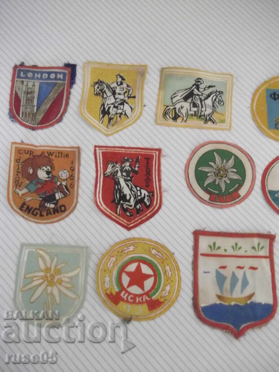 Lot of 11 sew-on emblems with price 30.00 BGN | € 15.34