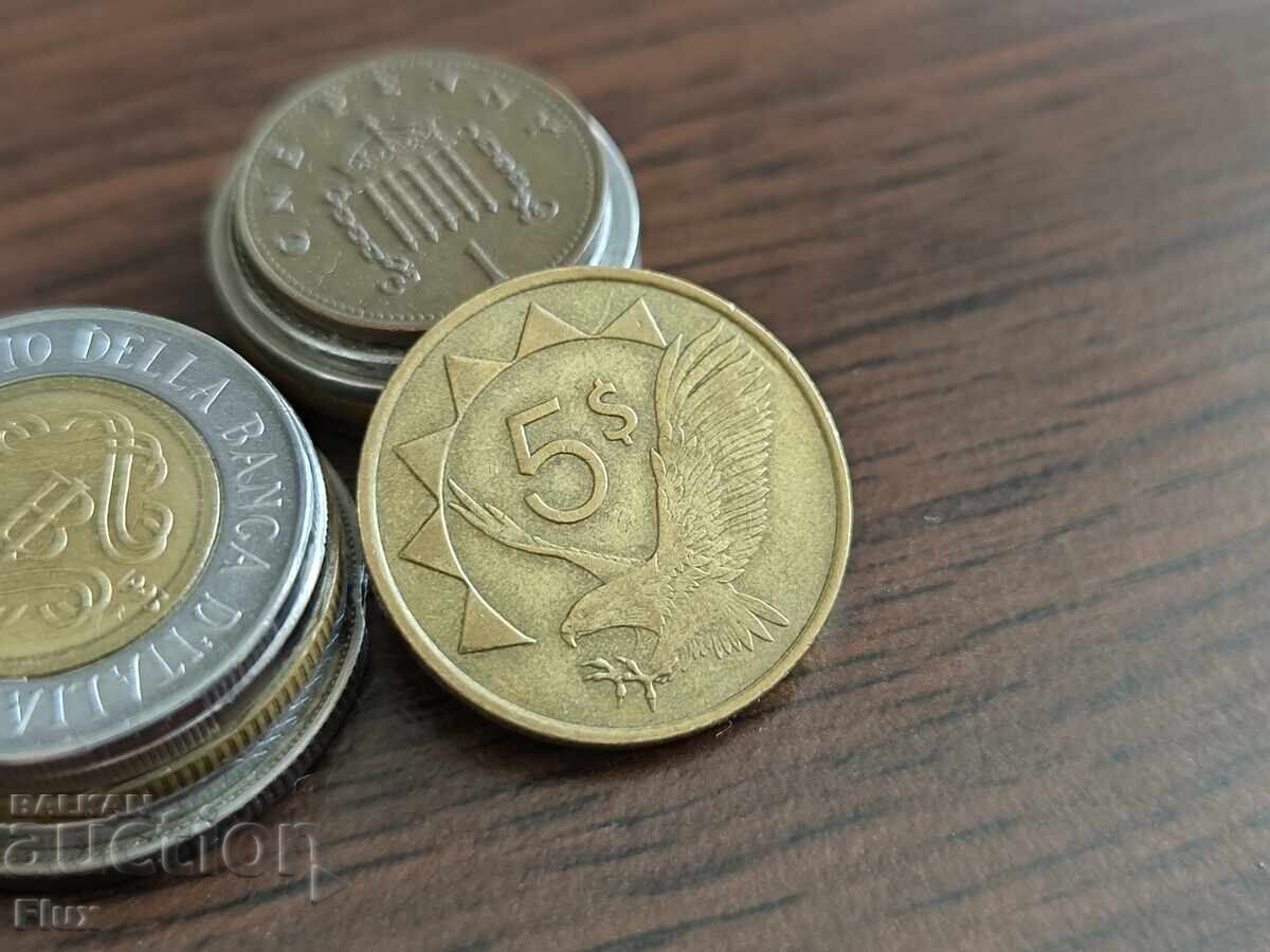 Monedă - Namibia - 5 dolari | 1993