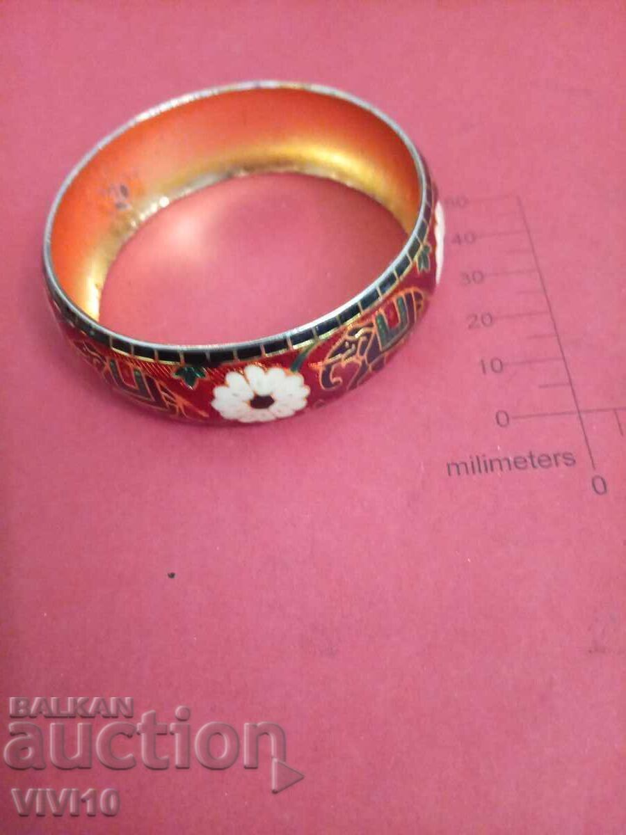 Antique enamel bracelet, cloisonné