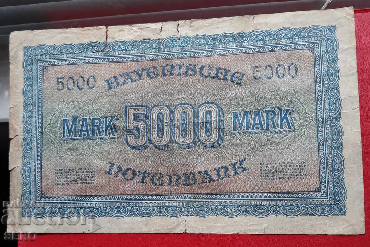 Τραπεζογραμμάτιο-Γερμανία-Βαυαρία-Μόναχο-5000 μάρκα 1922 με τιμή 6.00 BGN | € 3.07 Τραπεζογραμμάτιο-Γερμανία-Βαυαρία-Μόναχο-5000 μάρκα 1922 με τιμή 6.00 BGN | € 3.07