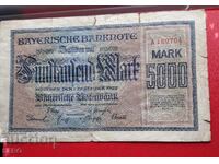 Banknote - Germany - Bavaria - Munich - 5000 Mark 1922