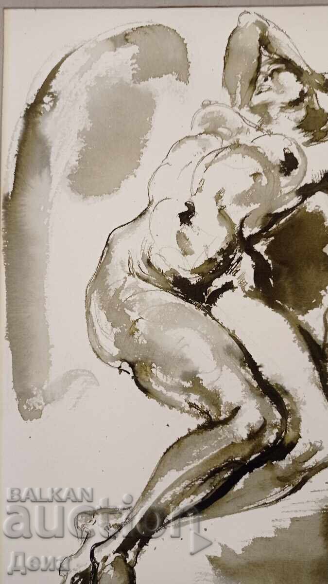 Δημοπρασία Ακουαρέλα Σνεζίνα Μπισέροβα 1995