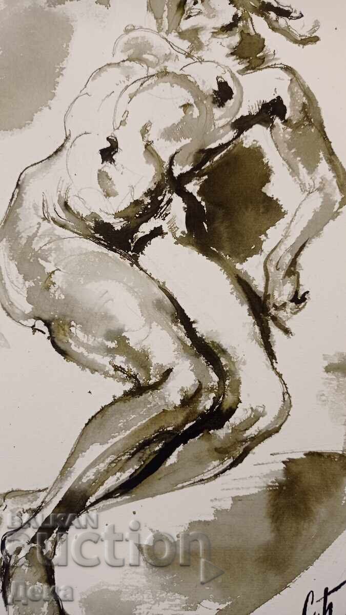 Παράδοση Ακουαρέλα Σνεζίνα Μπισέροβα 1995