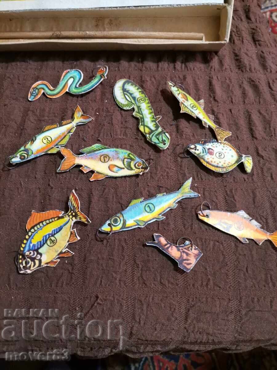 Παράδοση Σοσιαλιστικό Παλιό Παιχνίδι "Μαγνητικό Ψάρεμα". 50s