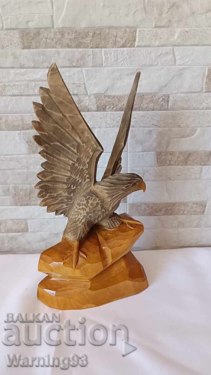 Auction  Old Wood Carving - Eagle - 26cm