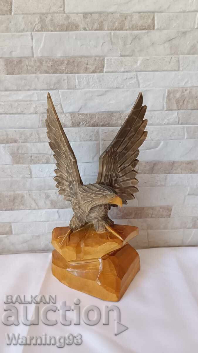 Old Wood Carving - Eagle - 26cm - 5