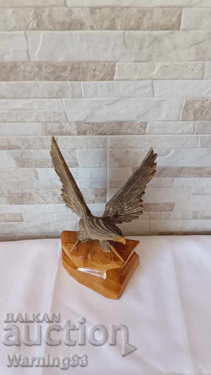 Old Wood Carving - Eagle - 26cm - 6