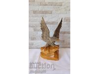 Sculptură veche în lemn - Vultur - 26cm