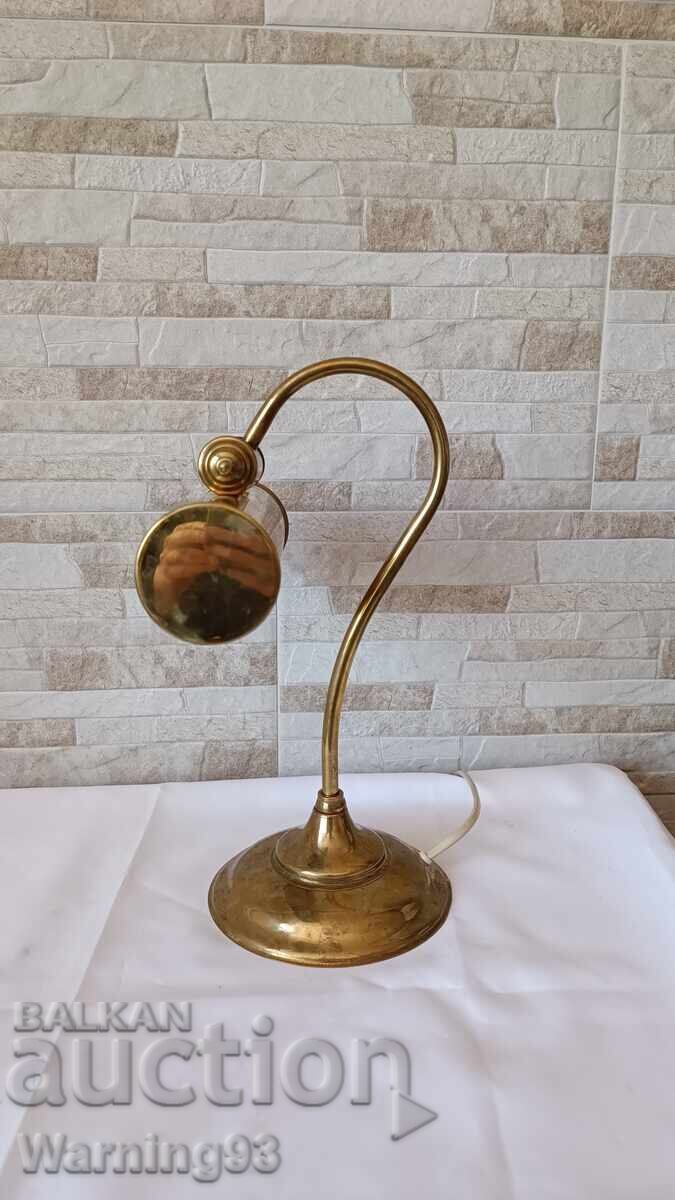 Auction Old banker's lamp - brass Auction Old banker's lamp - brass