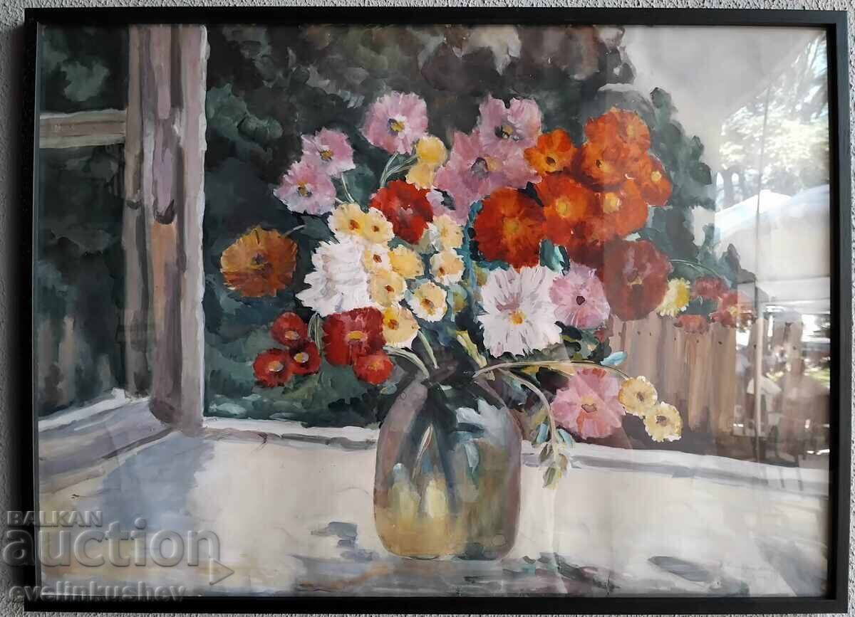 Стар майсторски акварел на Н.Папазян 1967г Стар майсторски акварел на Н.Папазян 1967г