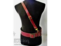 Δερμάτινη ζώνη αξιωματικού με λουρί fb13