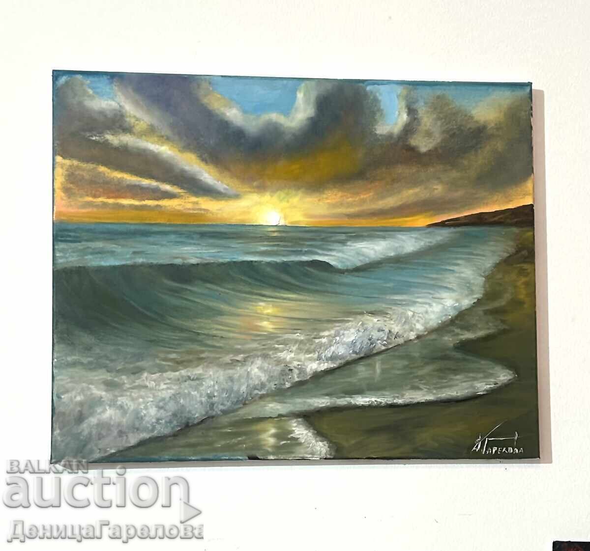 Auction Denitsa Garelova painting 50/40 "Silken Water" Auction Denitsa Garelova painting 50/40 "Silken Water"