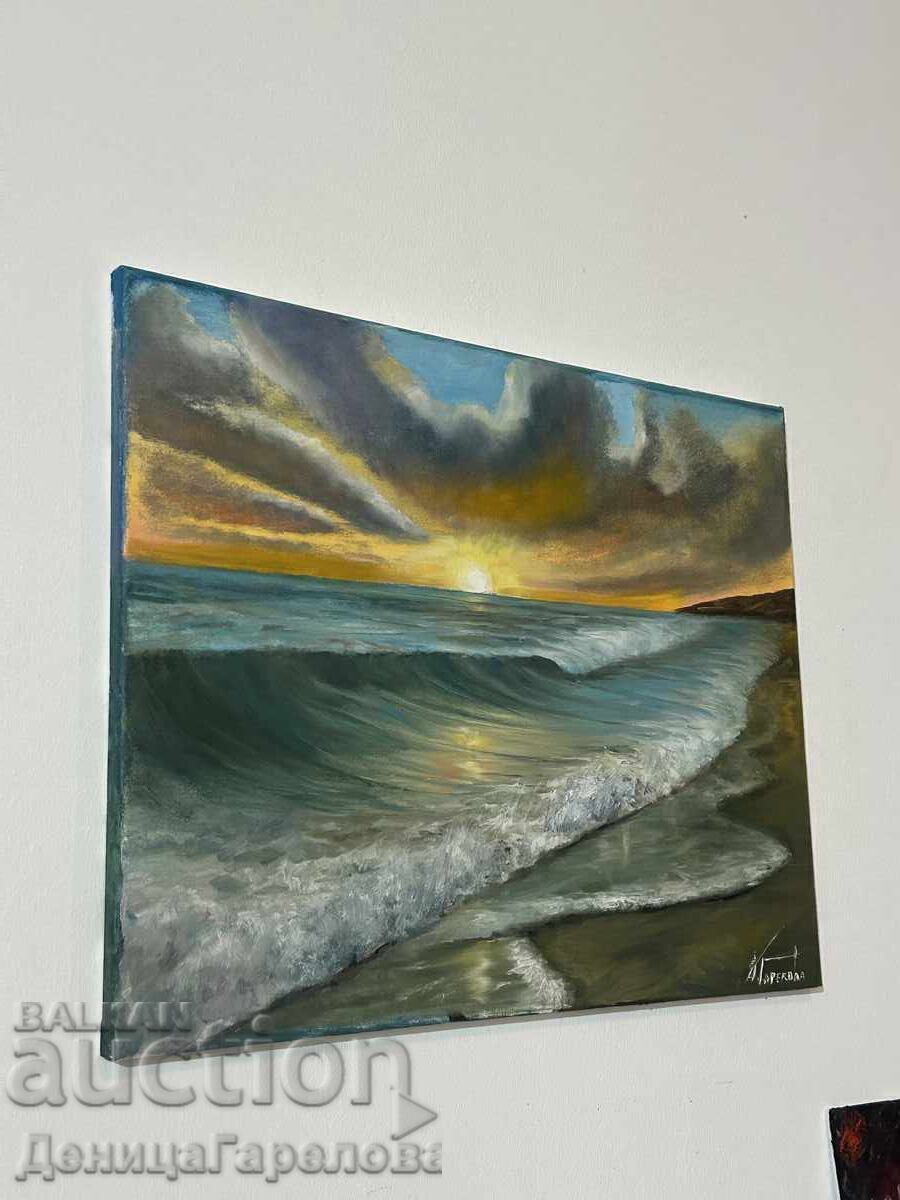 Delivery of Denitsa Garelova painting 50/40 "Silken Water" Delivery of Denitsa Garelova painting 50/40 "Silken Water"