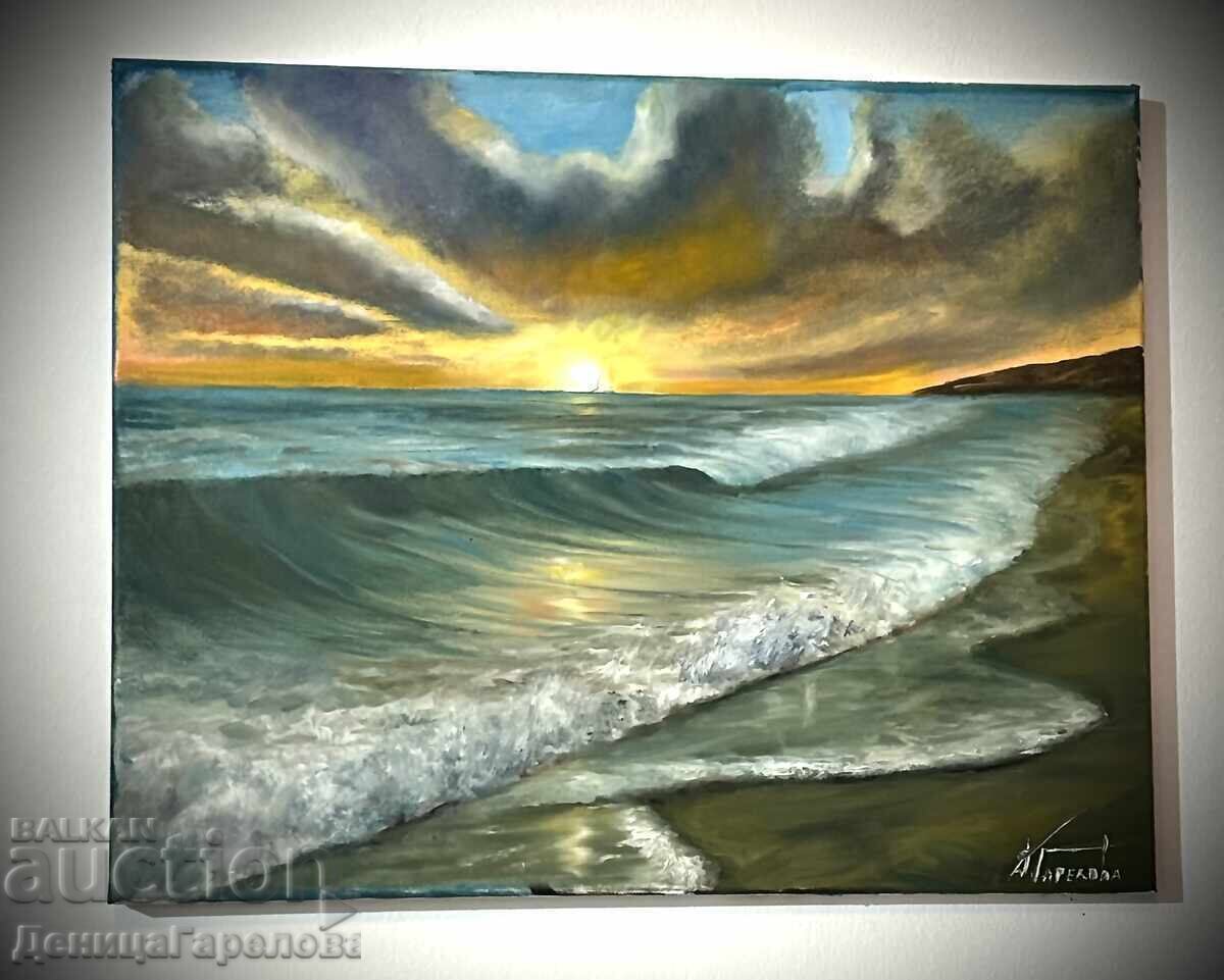 Denitsa Garelova painting 50/40 "Silken Water" Denitsa Garelova painting 50/40 "Silken Water"