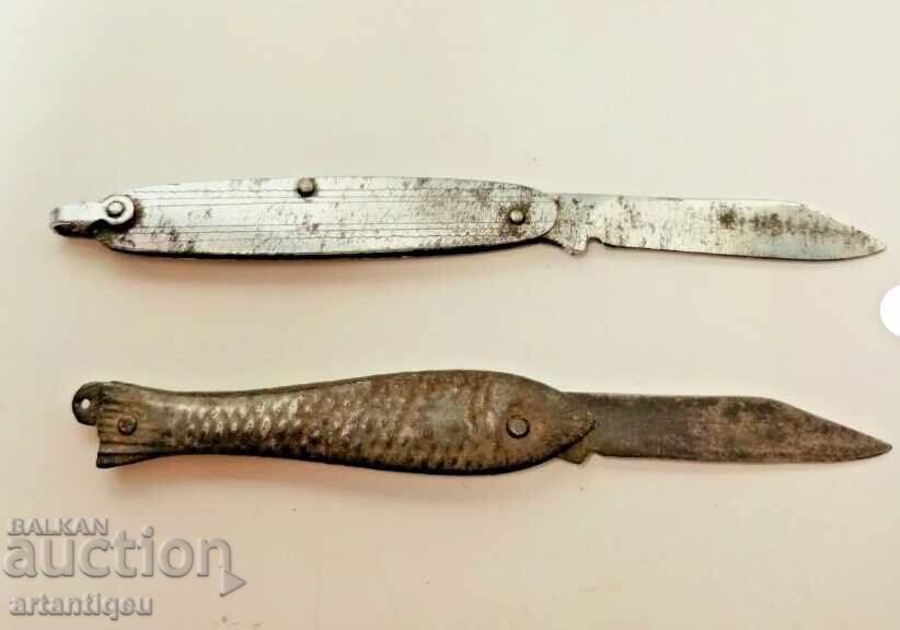 2 Communist pocket metal knives